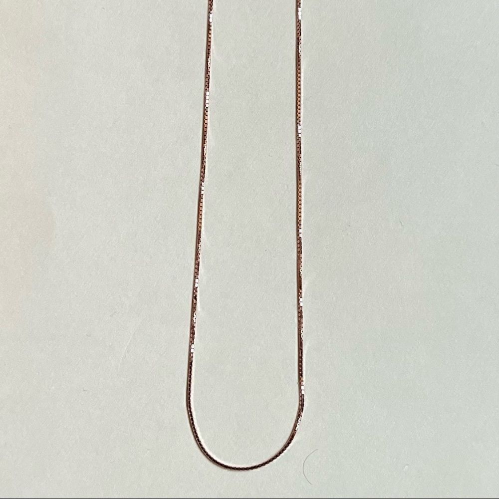 14k solid rose gold box chain Necklace | Real Gold Box chain necklace | 20”